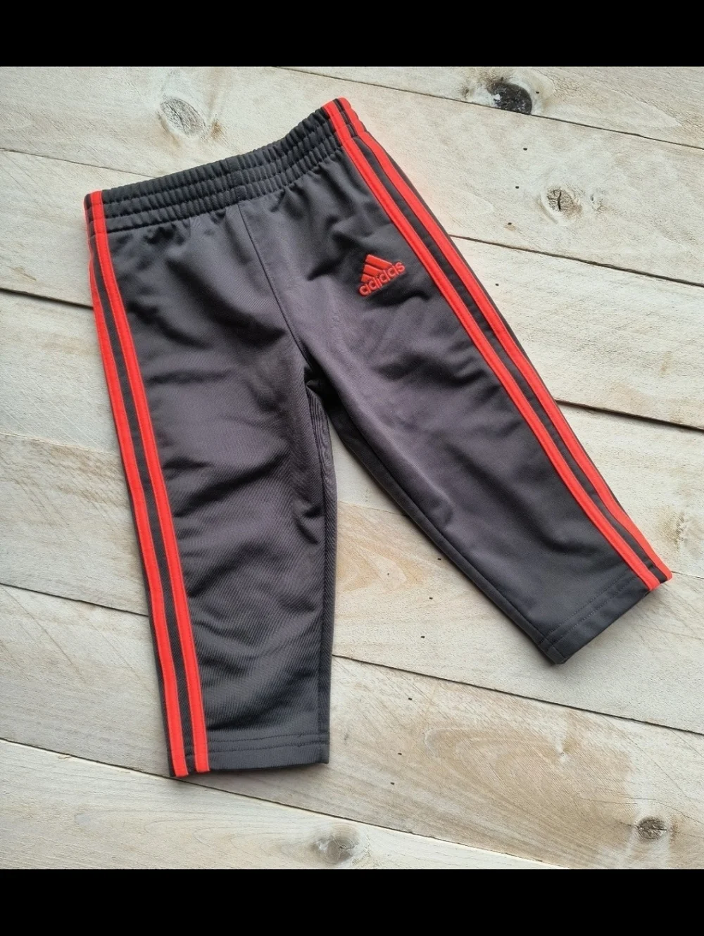 Adidas Boys Activewear Jogging Jacket Pants Outfit Gray Orange Size 12 Months